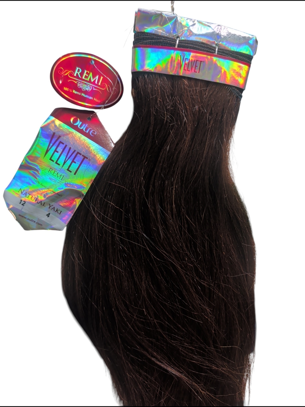 Velvet Remi Natural Yaki Hair Weft - Dark Brown